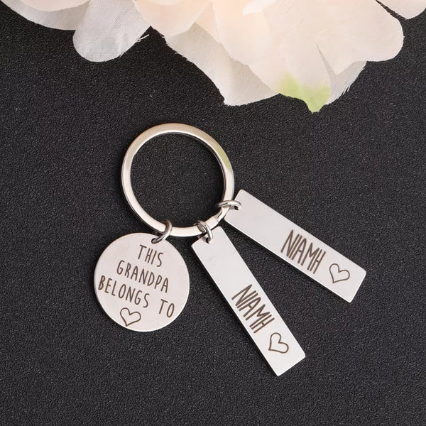 This Grandpa belongs to Personalized Keyring HNS Studio Canada