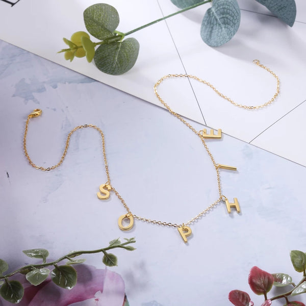 Sterling Silver Letter Necklace  HNS Studio Canada