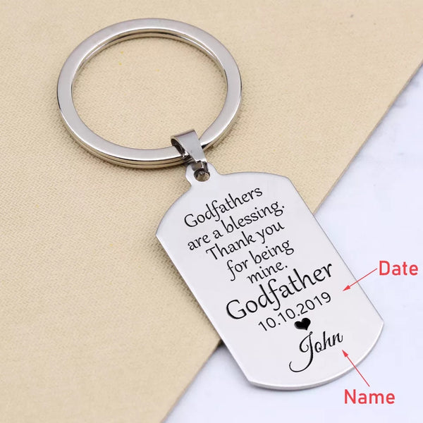 Personalized Godfather Keychain HNS Studio Canada