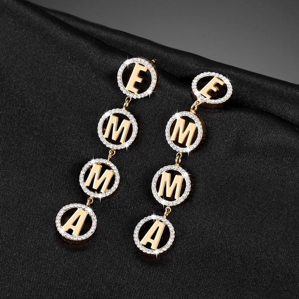 Personalized Name Earrings HNS Studio Canada