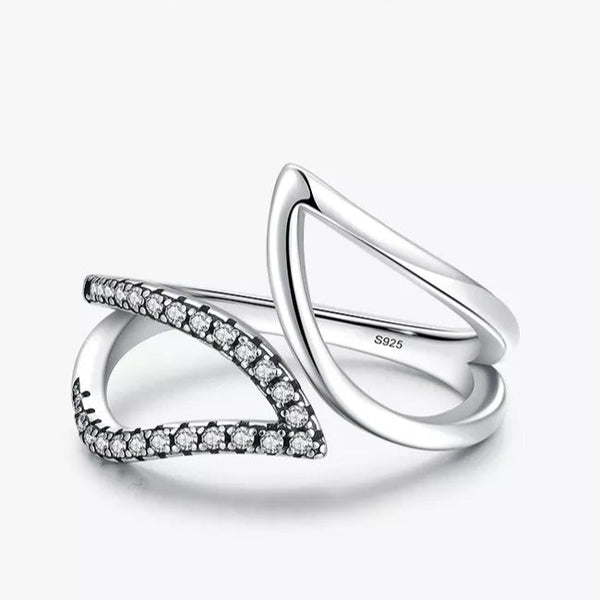 Criss Cross Sterling Silver Ring HNS Studio Canada