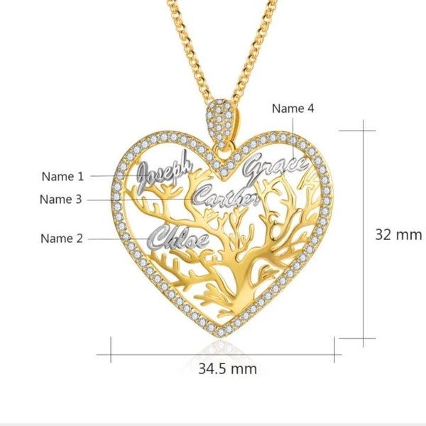 Tree of Life Names Necklace HNS Studio Canada