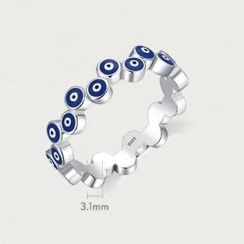 Evil Eye Sterling Silver Ring HNS Studio Canada