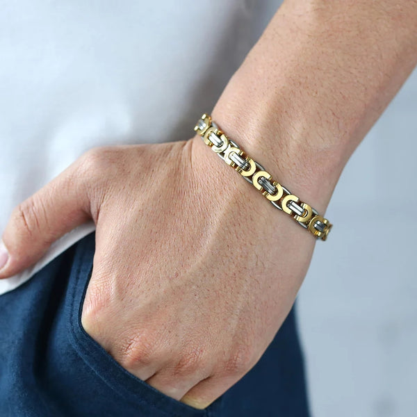 Men's Byzantine Bracelet - 9 mm HNS Studio Canada