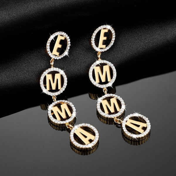 Personalized Name Earrings HNS Studio Canada