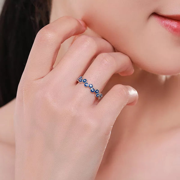 Evil Eye Sterling Silver Ring HNS Studio Canada