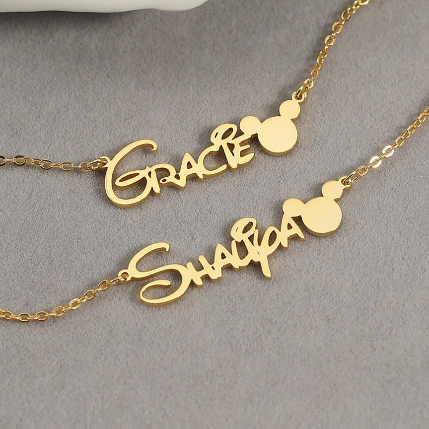 Disney font name on sale necklace