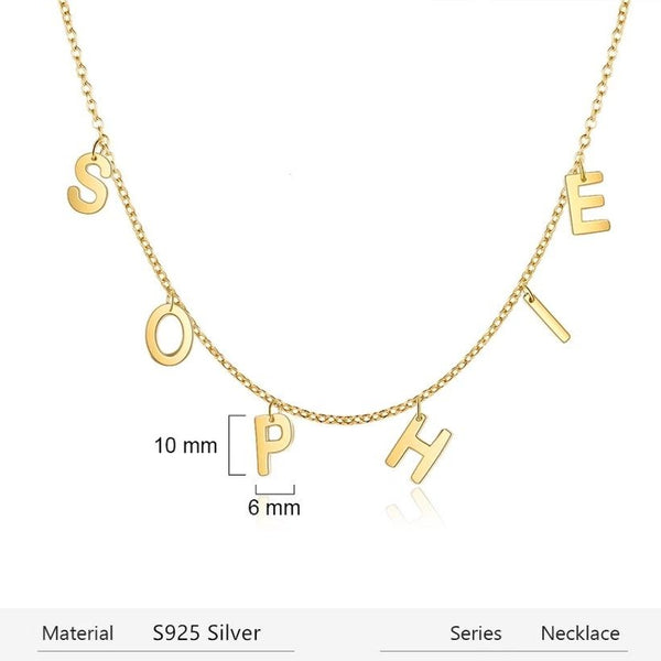 Sterling Silver Letter Necklace  HNS Studio Canada