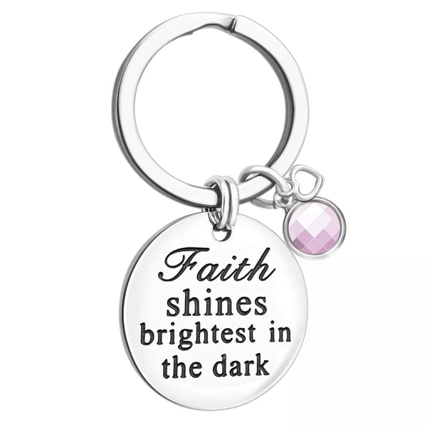 Faith Shines Brightest In The Dark Keychain HNS Studio Canada 