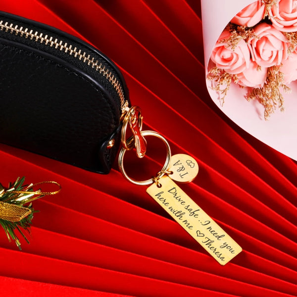 Personalized Drive Safe I Need You Here With Me Keychain HNS Studio Canada