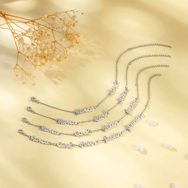 Multiple Names Bracelet in Sterling Silver HNS Studio Canada