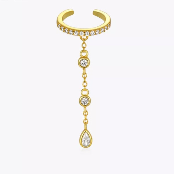 Sterling Silver Ear Cuffs with Cubic Zirconia HNS Studio Canada