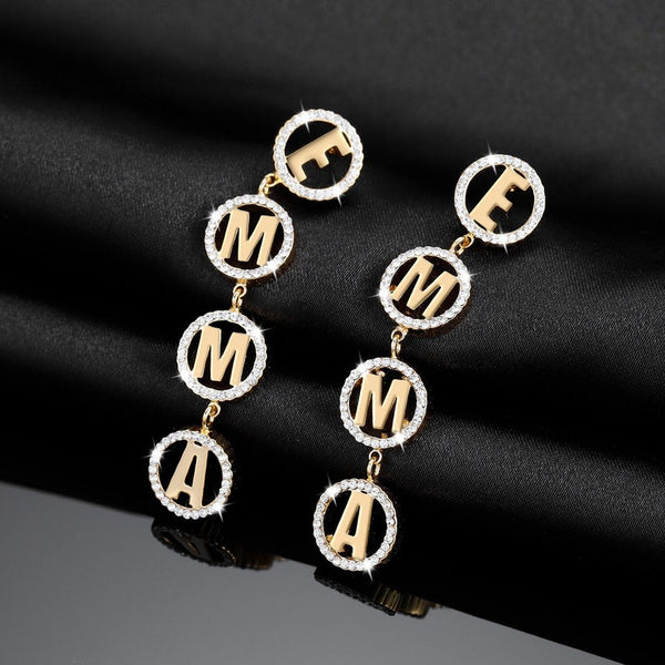 Personalized Name Earrings HNS Studio Canada