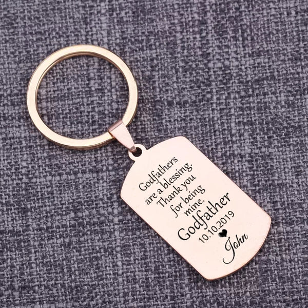 Personalized Godfather Keychain HNS Studio Canada