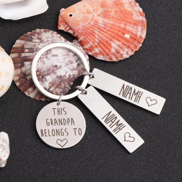 This Grandpa belongs to Personalized Keyring HNS Studio Canada