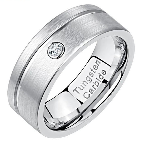 Men's Tungsten Wedding Band-HNS Studio
