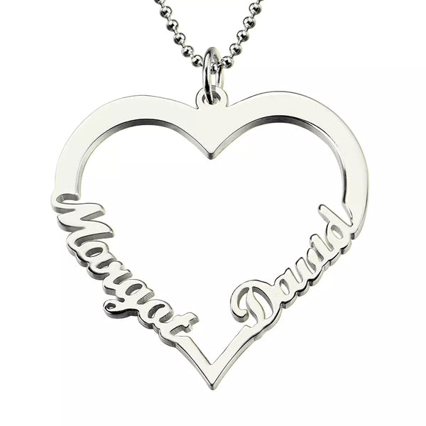 Custom Couple Name Necklace Sterling Silver HNS Studio Canada