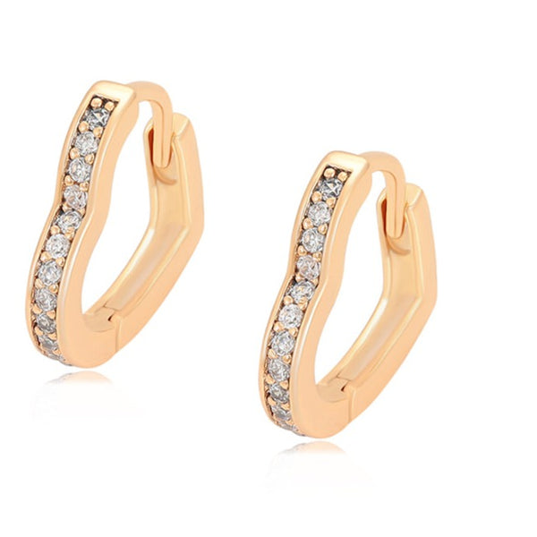 18K Gold Plated Heart Hoop Earrings HNS Studio Canada