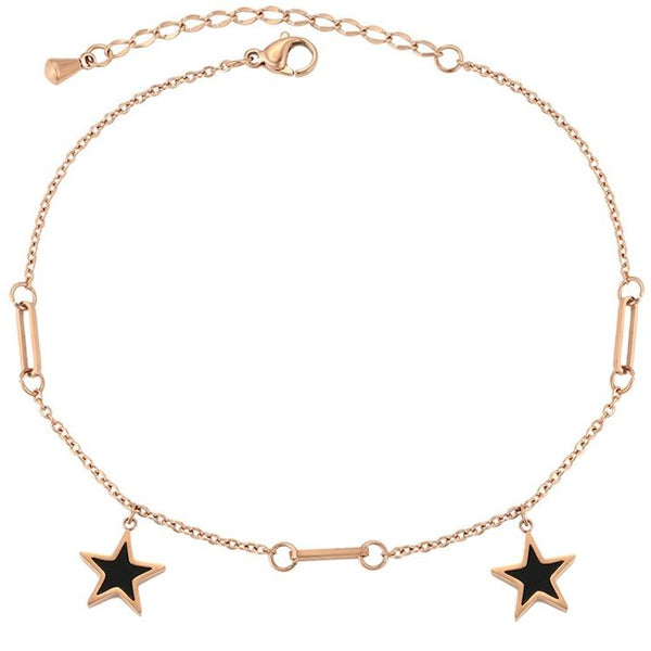 Rose Gold Star Anklet HNS Studio Canada
