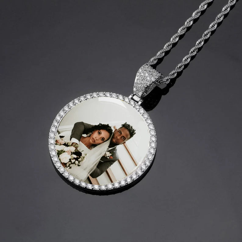 Personalized on sale photo necklace