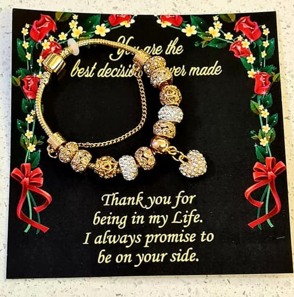 Gold Plated Charms Bracelet HNS Studio Canada