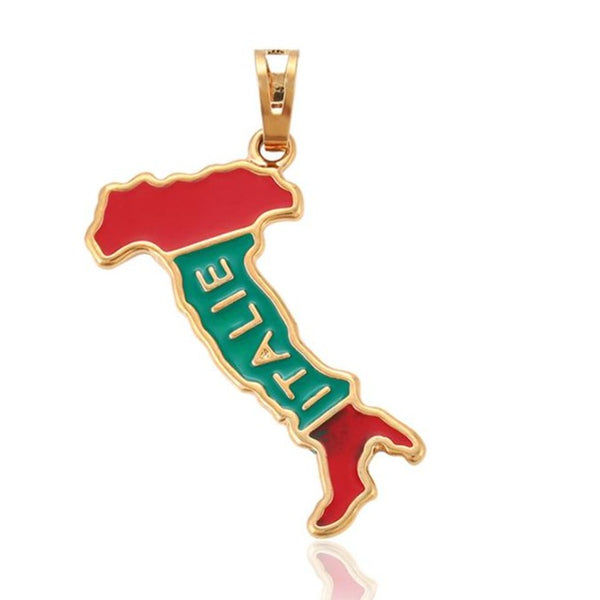 Italy Map Necklace HNS Studio Canada
