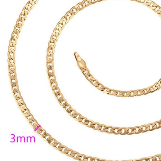 18K Gold Plated Curb Link Anklet