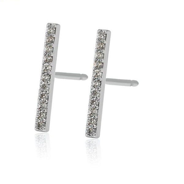 CZ Bar Stud earrings