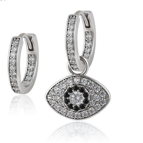 Sterling Silver Evil Eye Earrings HNS Studio Canada