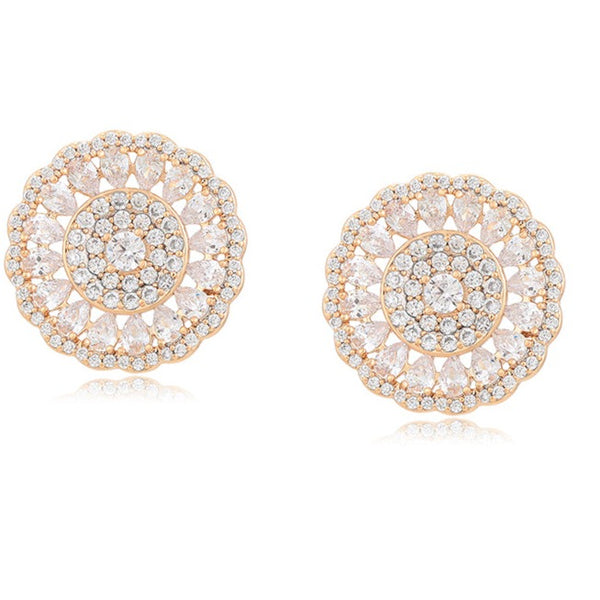 Two Toned Big Studs- Gold Plated HNS Studio Canada