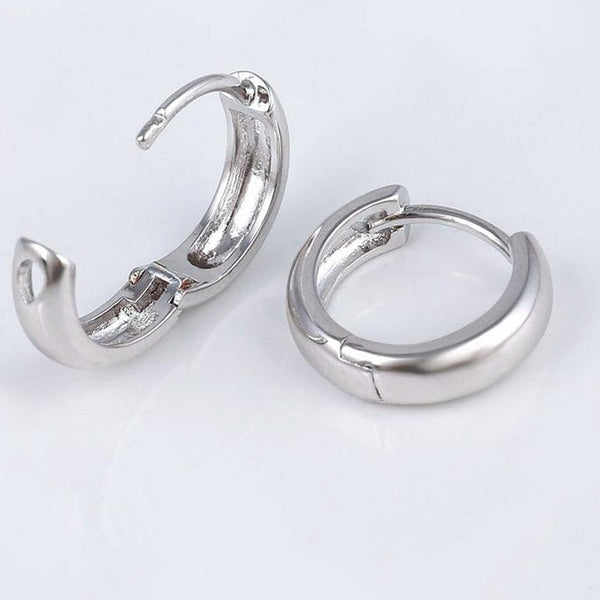 Silver Chunky Hoop Earrings  HNS Studio Canada