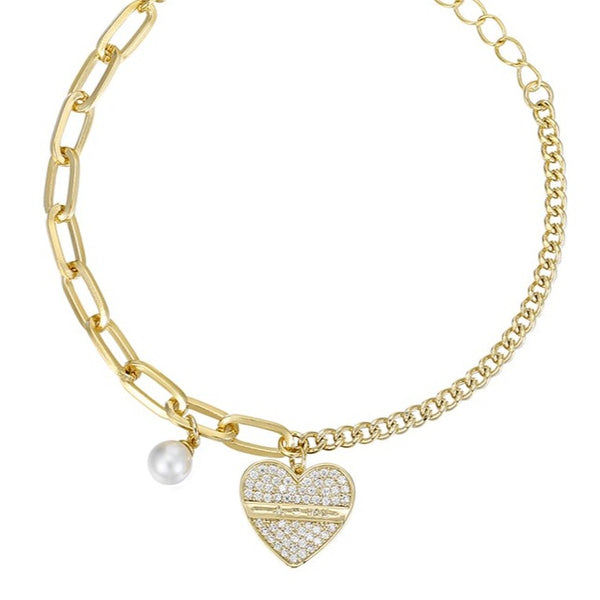 14k Gold Filled Heart Bracelet HNS Studio Canada