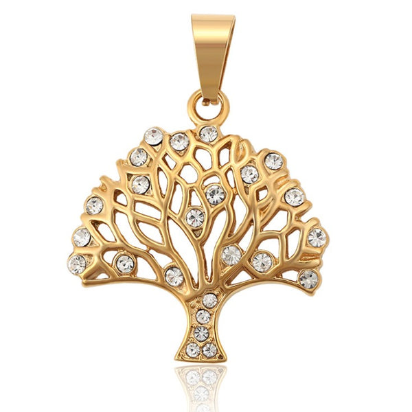 Tree of Life Pendant Necklace 24K Gold plated HNS Studio Canada