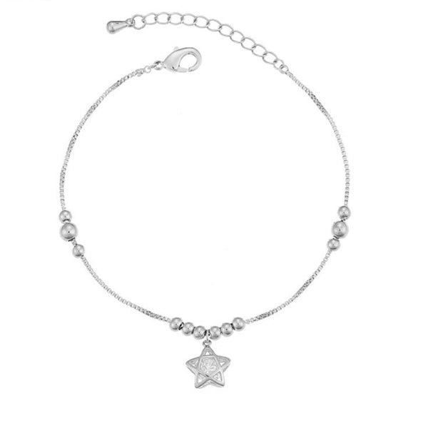 Dainty Silver Star Charm Bracelet HNS Studio Canada