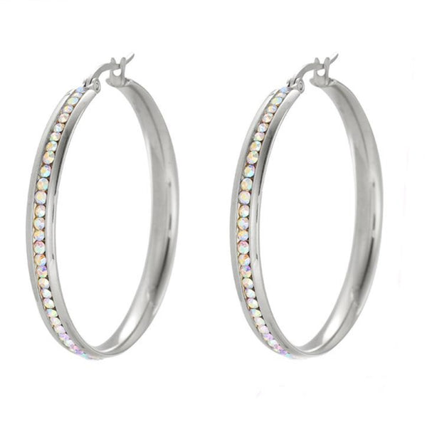 Silver Hoop Earrings HNS Studio Canada