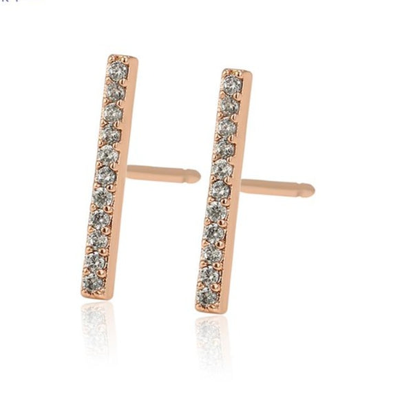 CZ Bar Stud earrings