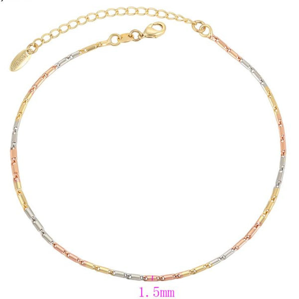 Tricolour Simple Anklet HNS Studio Canada