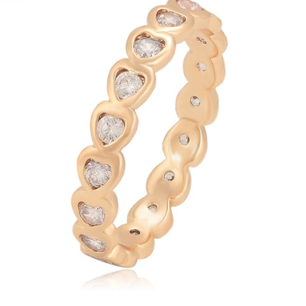 18k Gold Plated Heart Ring Band HNS Studio Canada