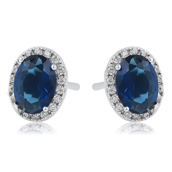 Blue Cubic Zirconia Stud earrings