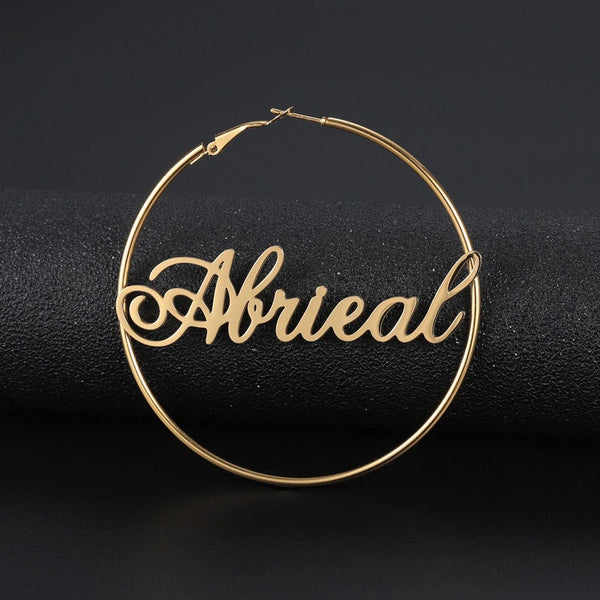 Personalized Hoop Name Earrings