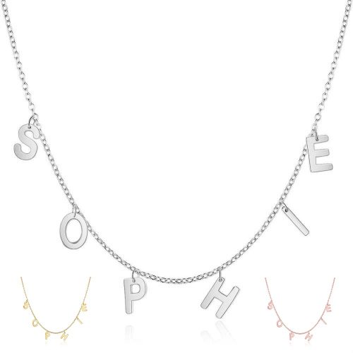 Sterling Silver Letter Necklace  HNS Studio Canada