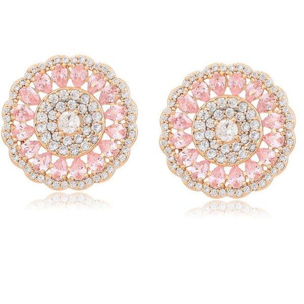 Two Toned Big Studs- Gold Plated HNS Studio Canada