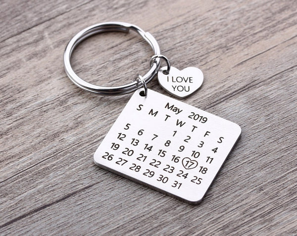 Personalized Calendar Keychain