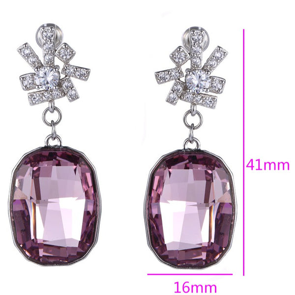 Classic Crystal Rose Earrings HNS Studio Canada