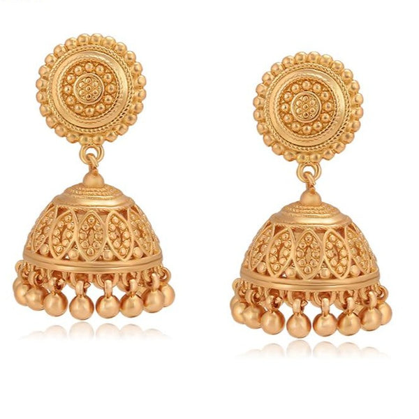 Gold Indian Jhumki Earrings HNS Studio Canada