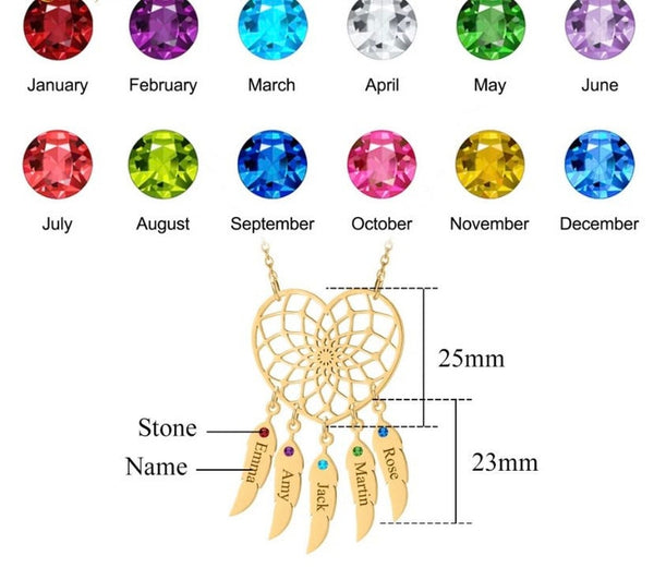 Personalized Dream Catcher Necklace  HNS Studio Canada