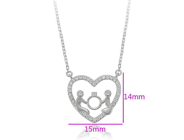 Promise Heart Sterling Silver Necklace - HNS Studio