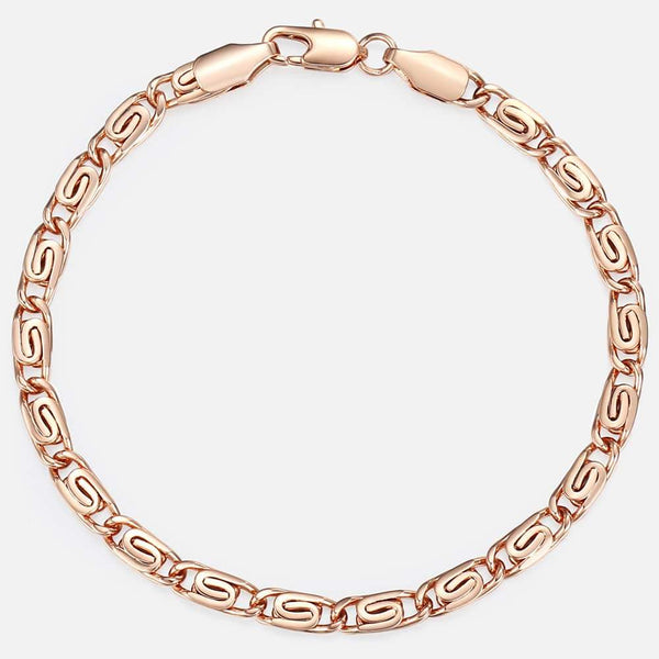 Rose Gold Snail Chain Bracelet Anklet