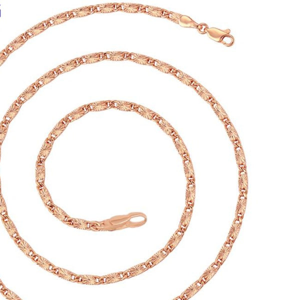 3mm Rose Gold Snail Chain Bracelet Anklet HNS Studio Canada
