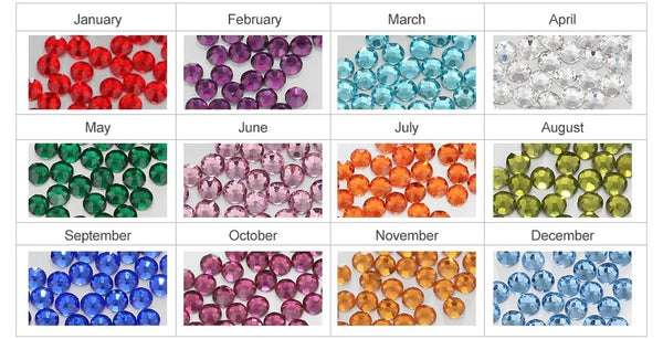 Personalized Sterling Silver family names Ring with Birthstones - HNS Studio